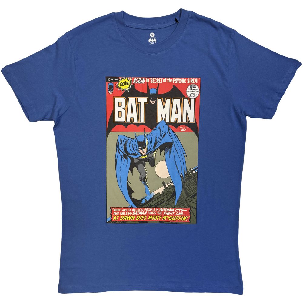 DC Comics Batman - Comic Cover Mens Tshirt - Blue